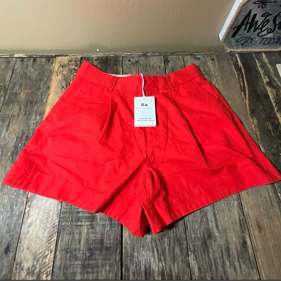 Free Assembly Pants - NWT Free Assembly Red 3” Inseam With Pockets Shorts Size 4 Hook N Eye Closure